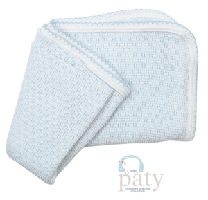 Paty, Inc. - Receiving Blanket Blue w/Blue Trim