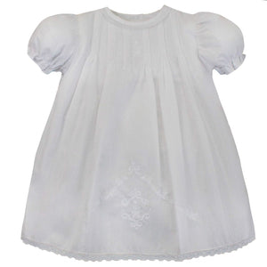Infant Girl's White Heirloom Hand-smocked & embroidered Dress