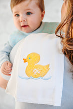 Load image into Gallery viewer, Appliqued Burp Cloth in Yellow Duck
