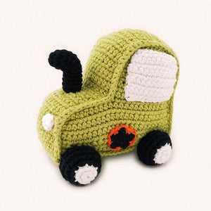 Crocheted Tractor Rattle