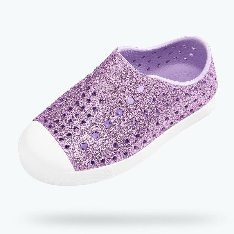 Native Jefferson Shoes - Powder Purple Bling