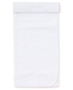 White/Pink Trim Basics Blanket